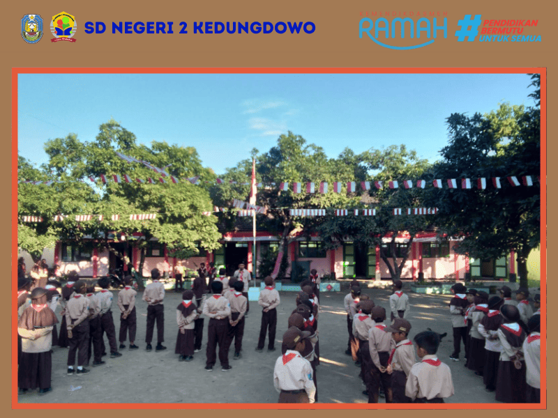 Upacara Hari Pramuka di SDN 2 Kedungdowo